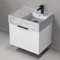 Floating Small Bathroom Vanity, Modern, 24